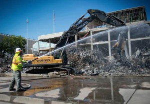 Arena site demolition